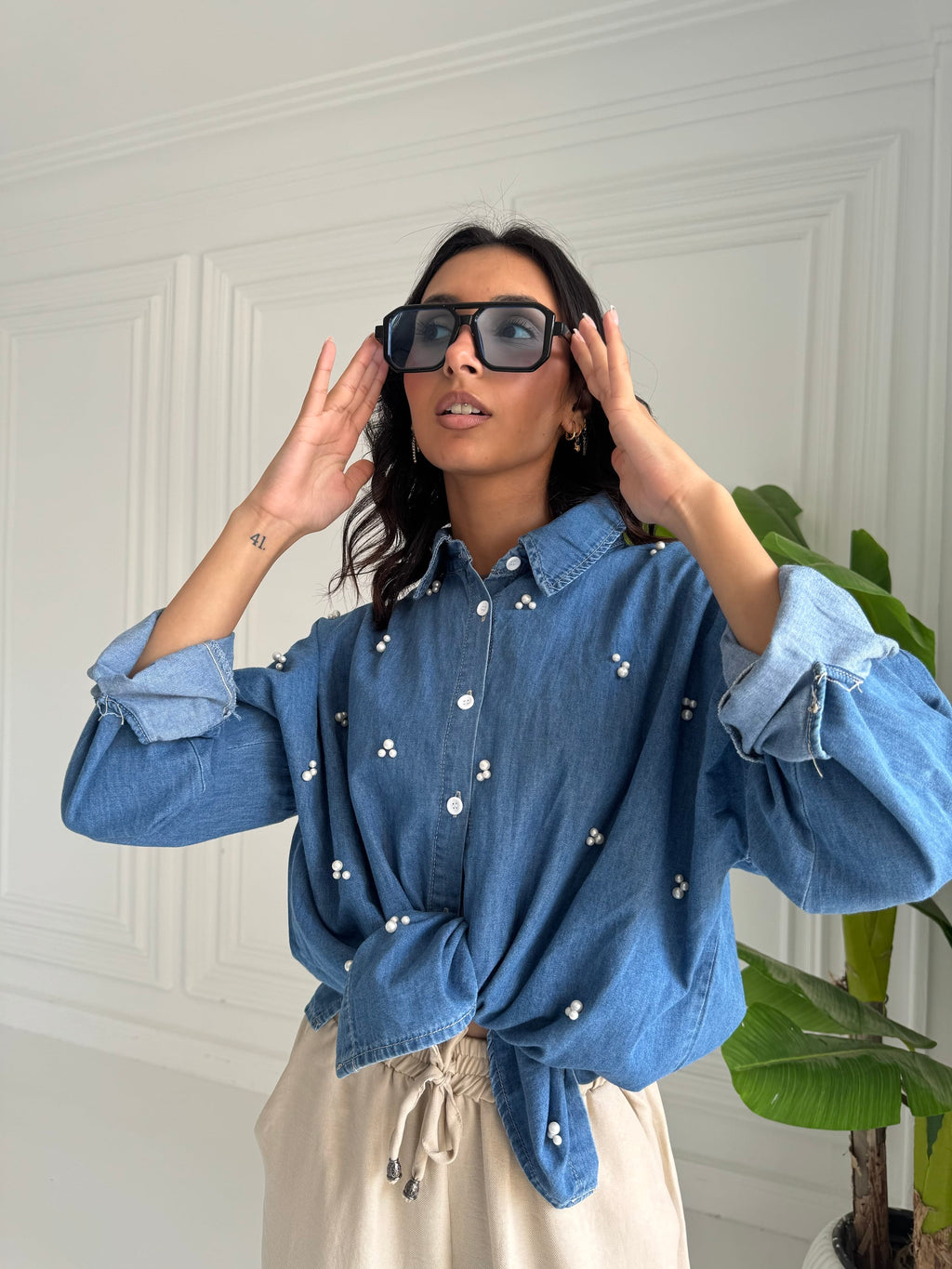 Pearl Denim Shirt