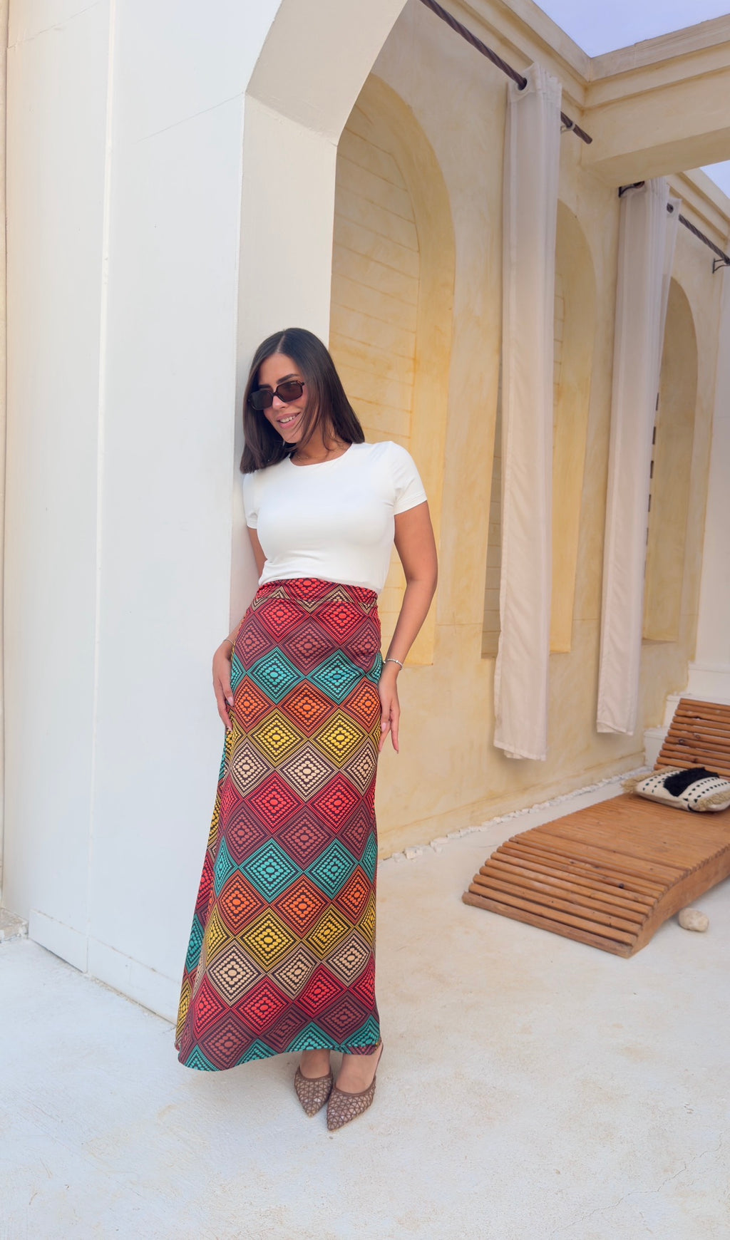 Boho Dots Wrap Skirt