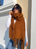Chocolate Brown Wool Scarf