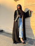 Black chiffon kaftan