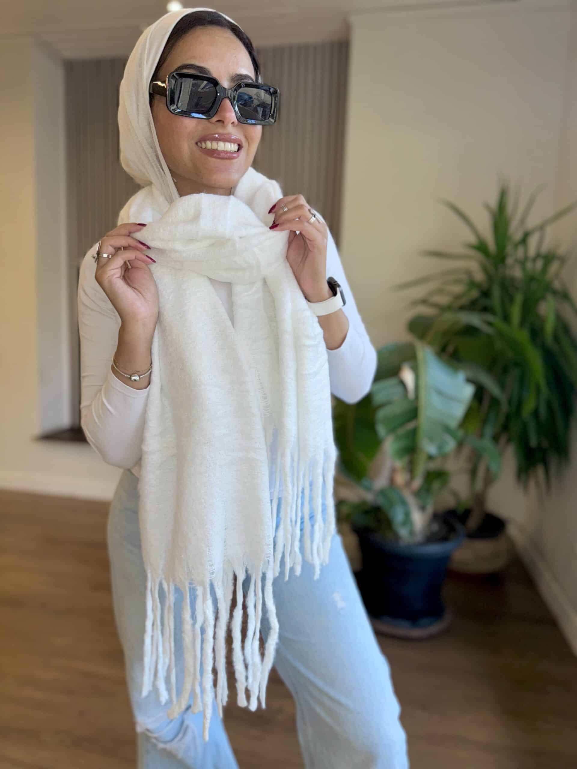 White Wool Scarf