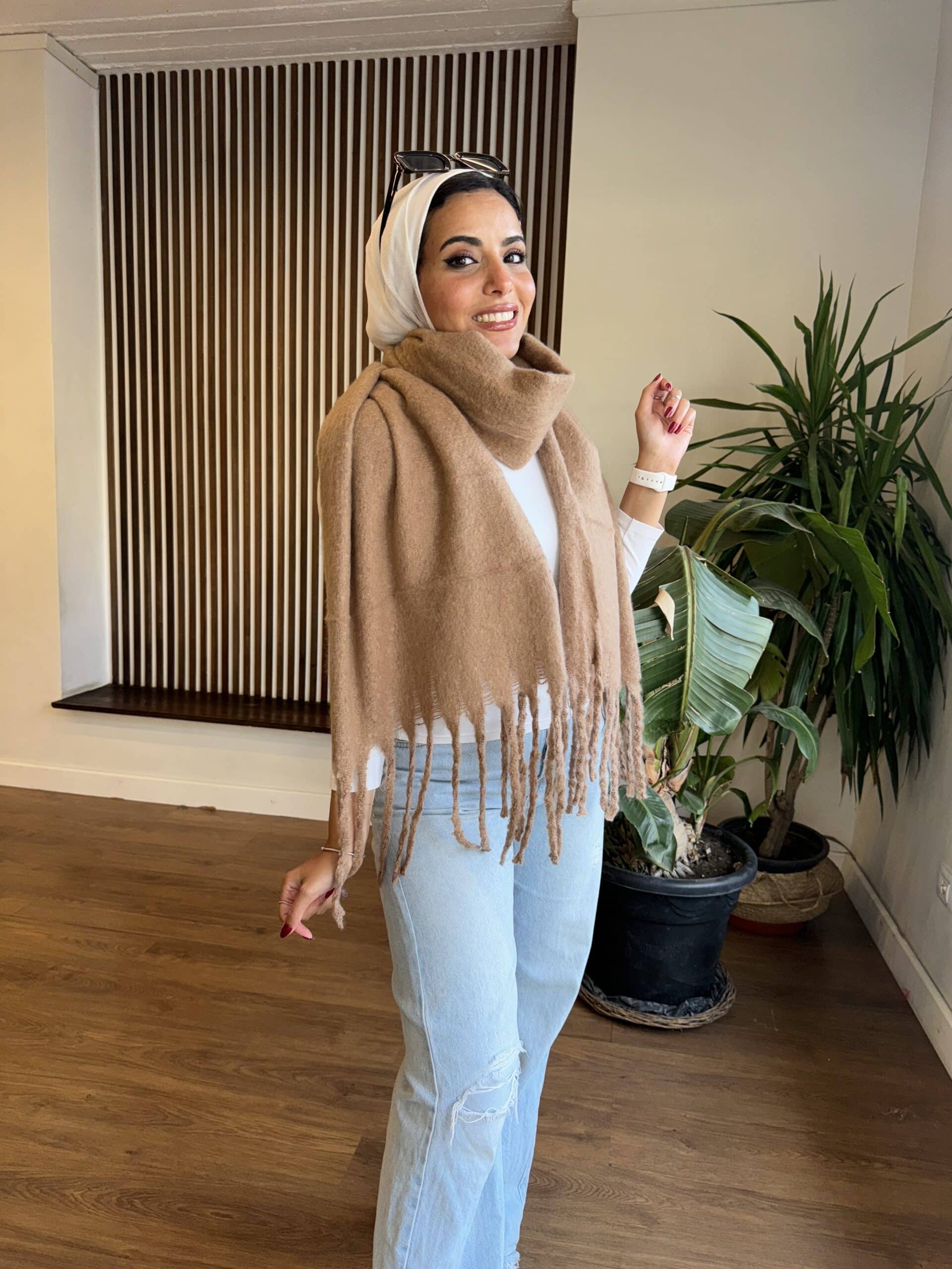 Brown Wool Scarf