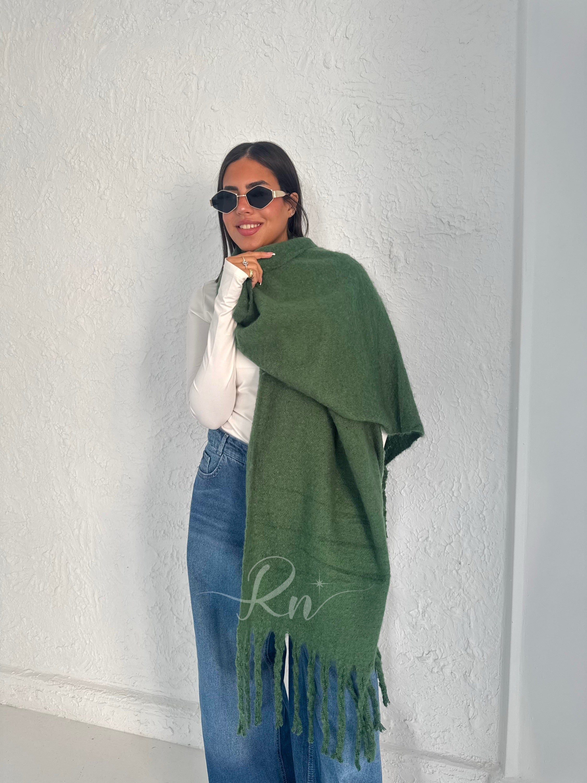 Olive Wool Scarf