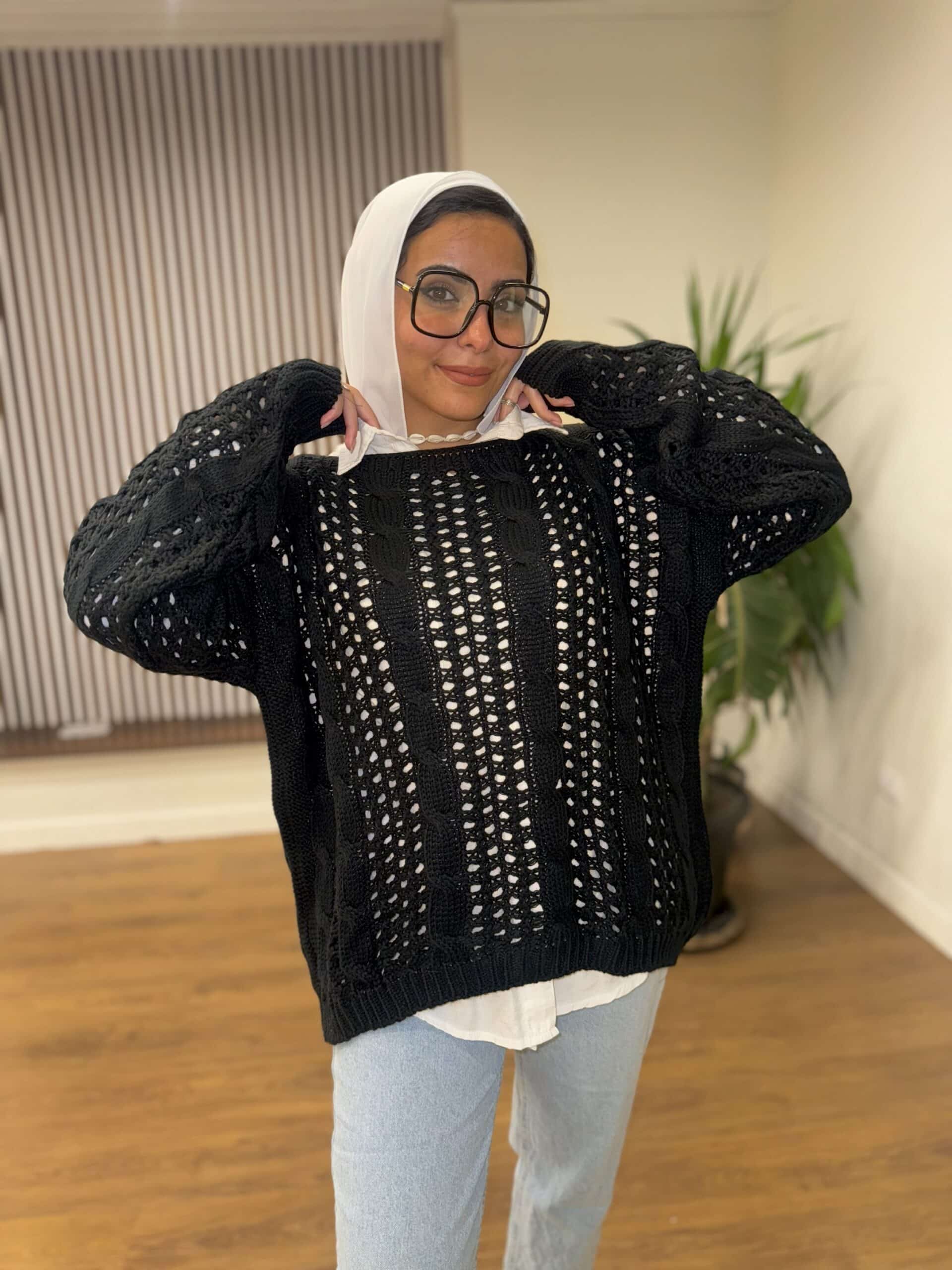 Open-Knit Pullover