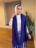 Dark Purple Wool Scarf