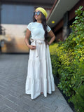 Pastel gabardine skirt
