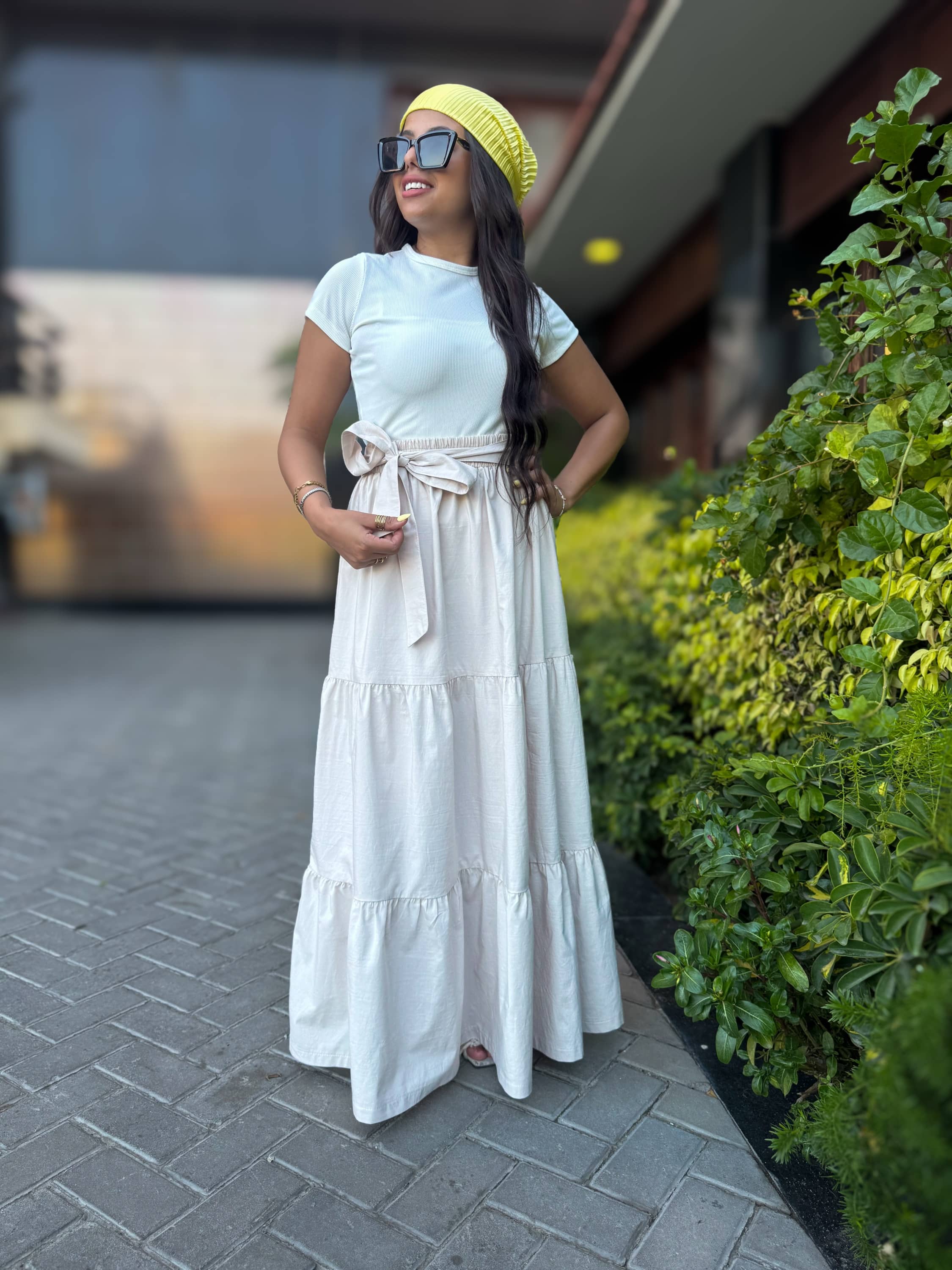 Pastel gabardine skirt