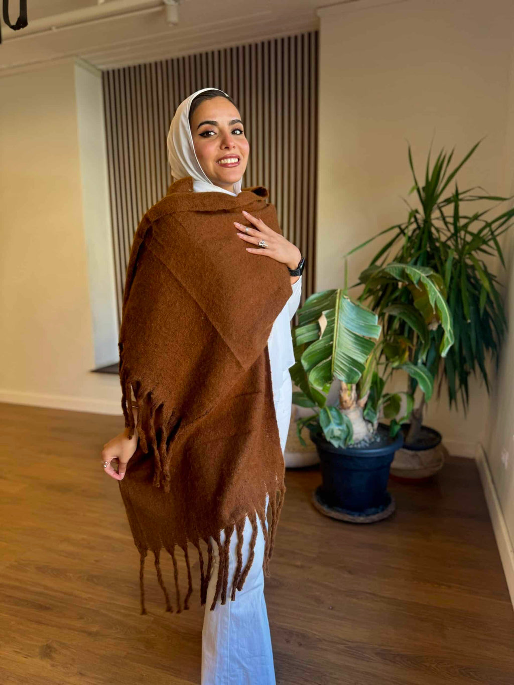 Chocolate Brown Wool Scarf
