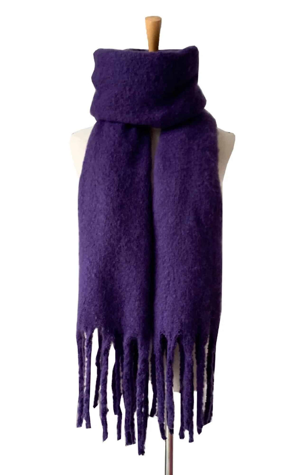 Dark Purple Wool Scarf