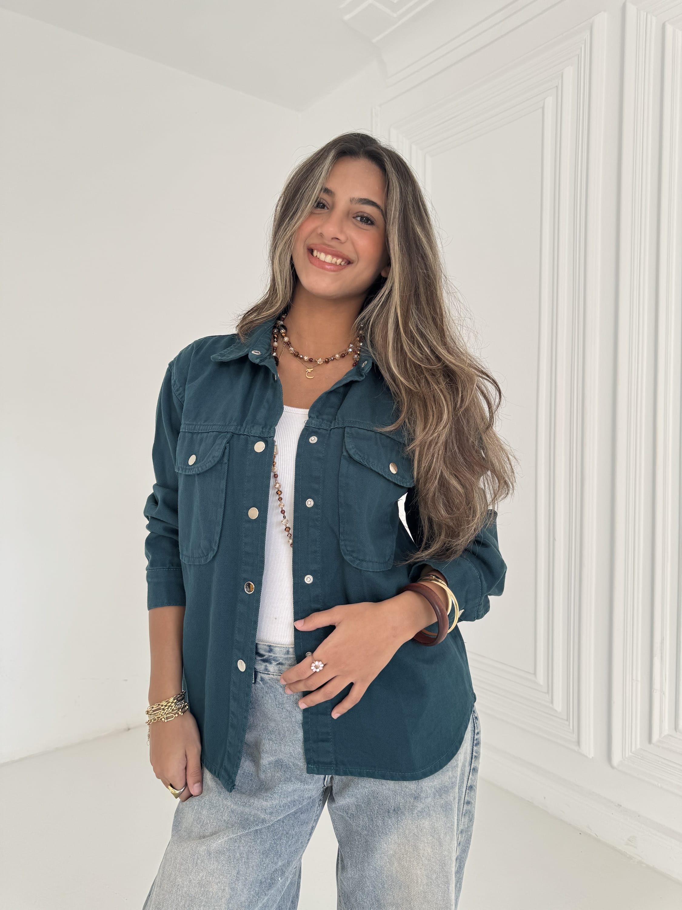 Multicolor Gabardine Jacket