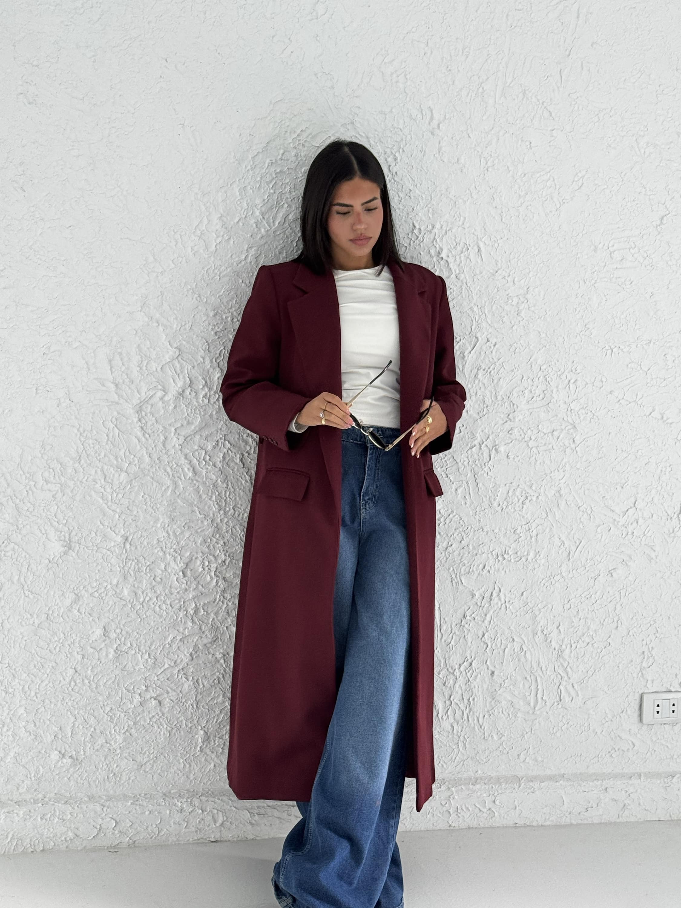 Long Coat Burgundy