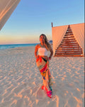 Orange Tropical Cover-Up