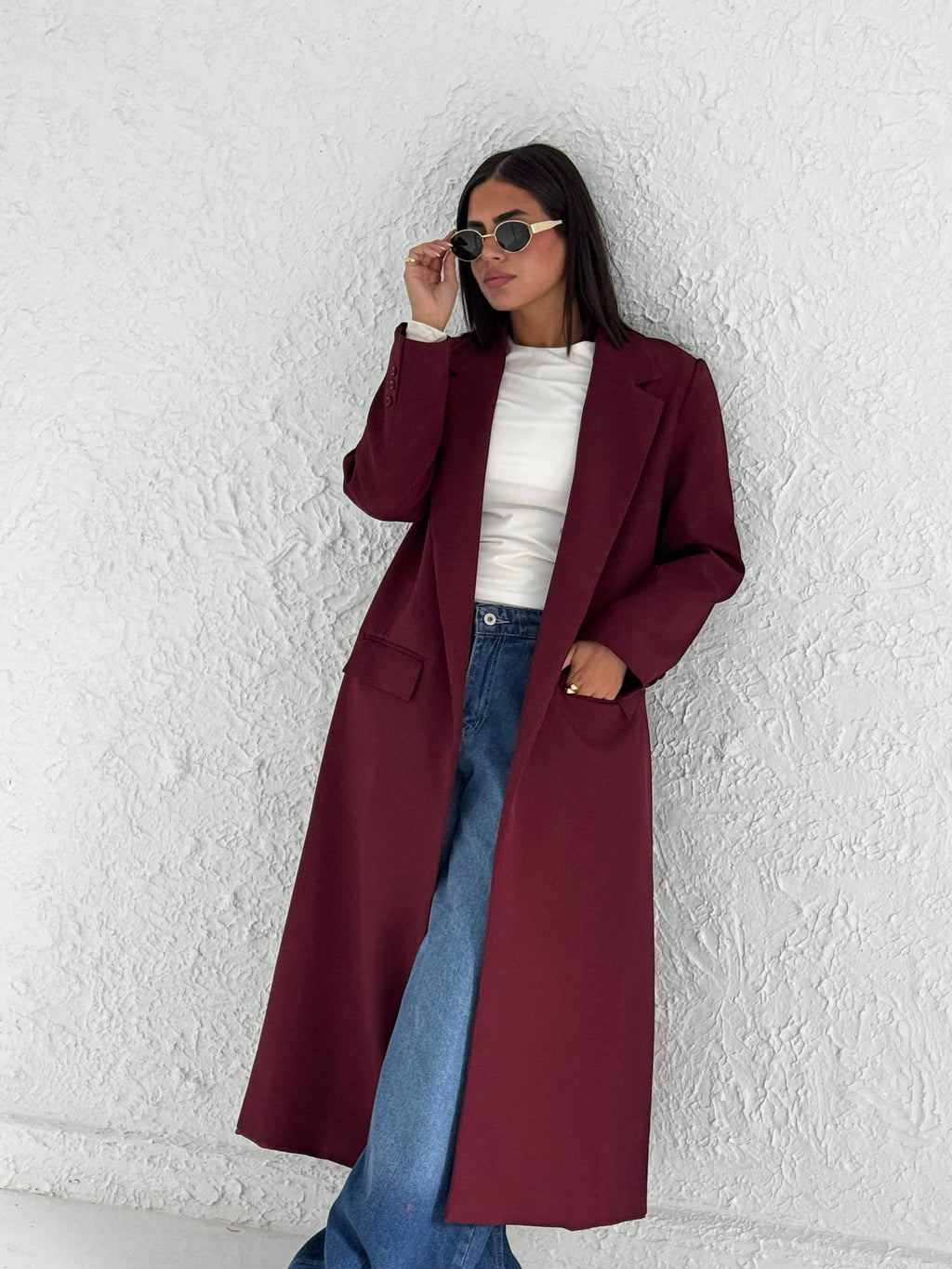 Long Coat Burgundy