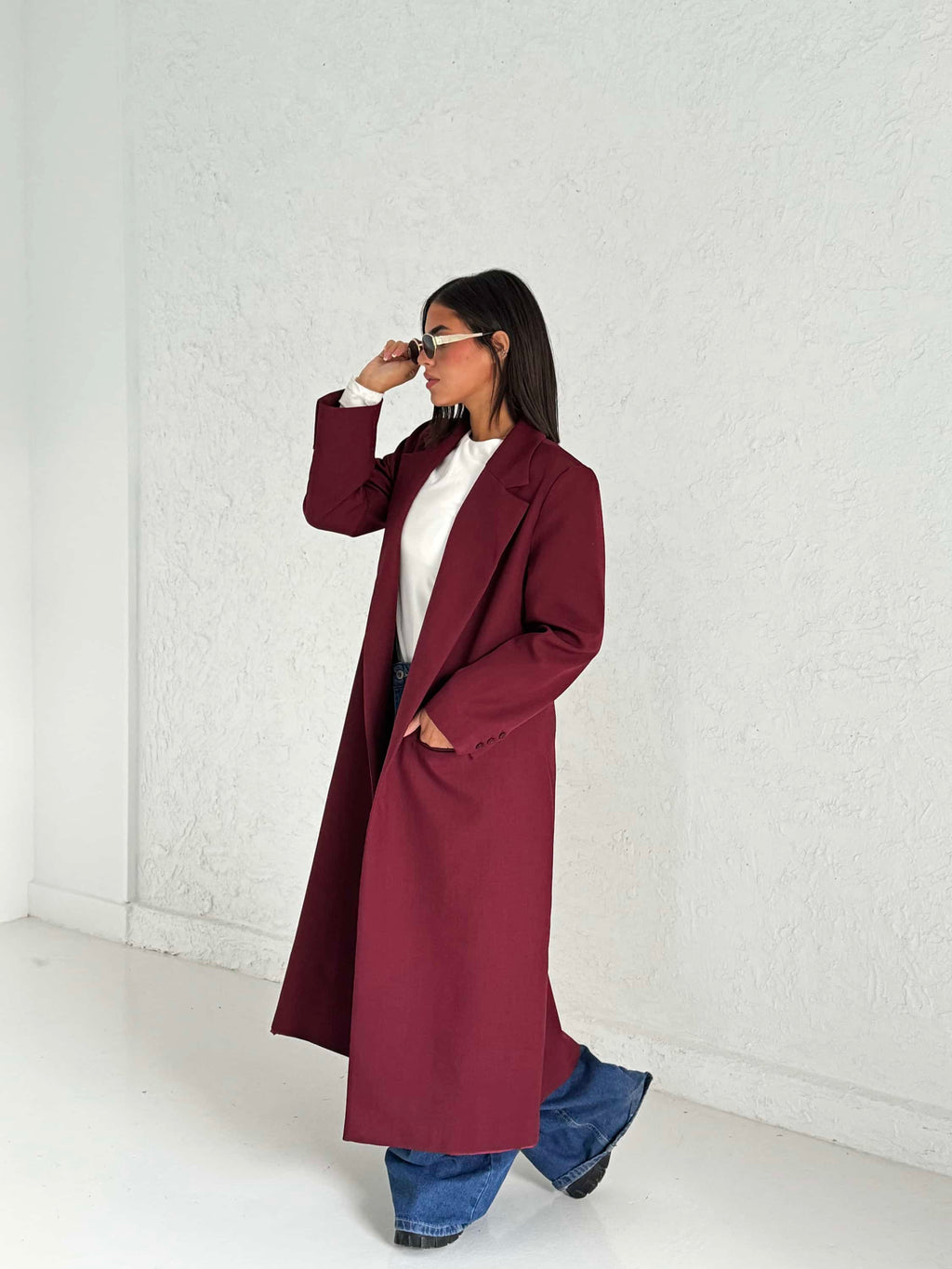 Long Coat Burgundy
