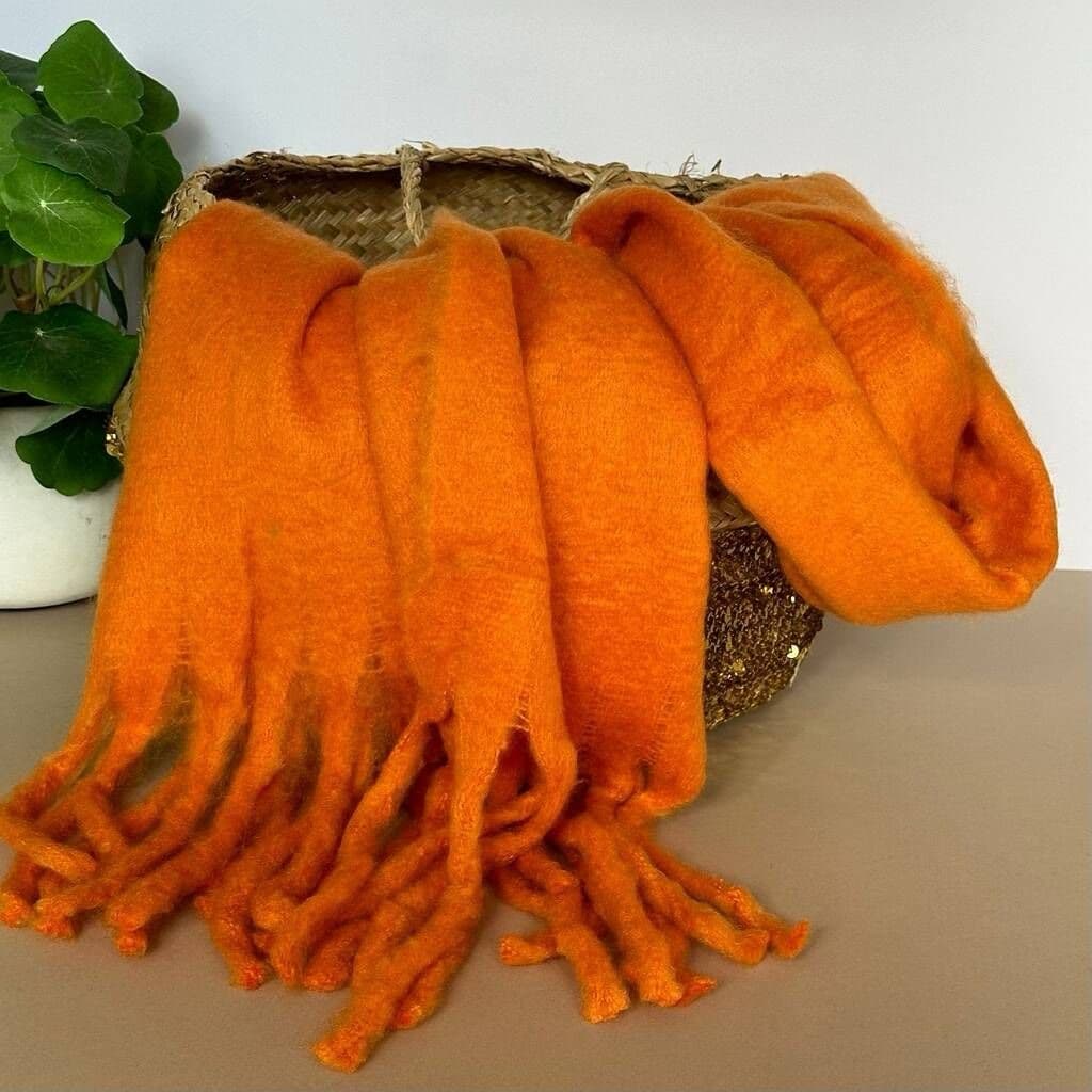 Orange Wool Scarf