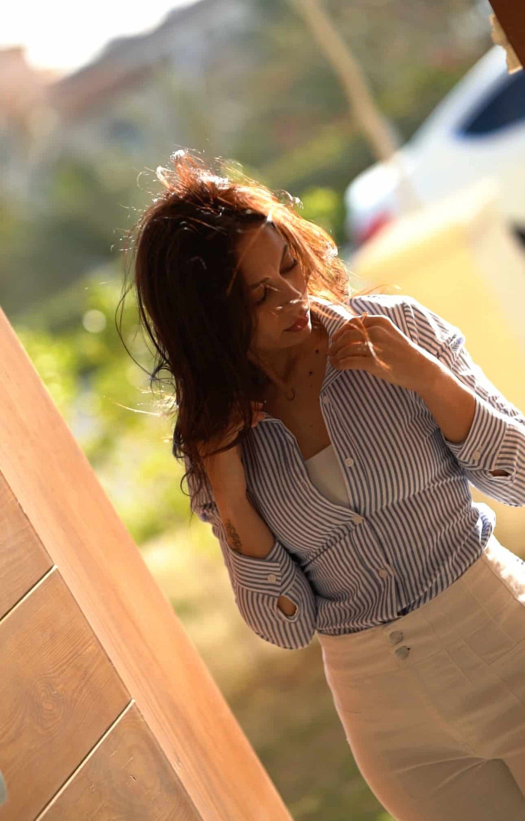 SlimWaist Striped Shirt