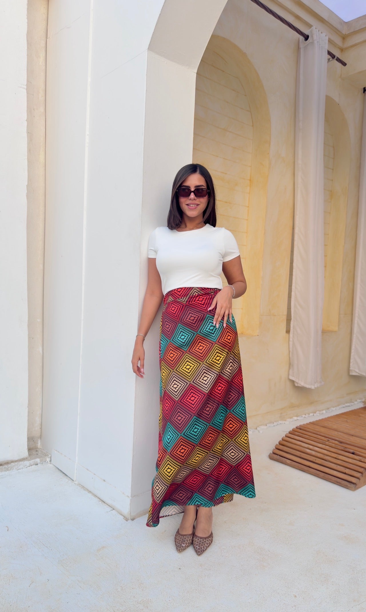 Boho Dots Wrap Skirt