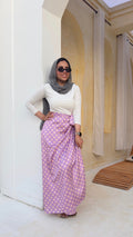 Polka Dots Lavender Wrap Skirt