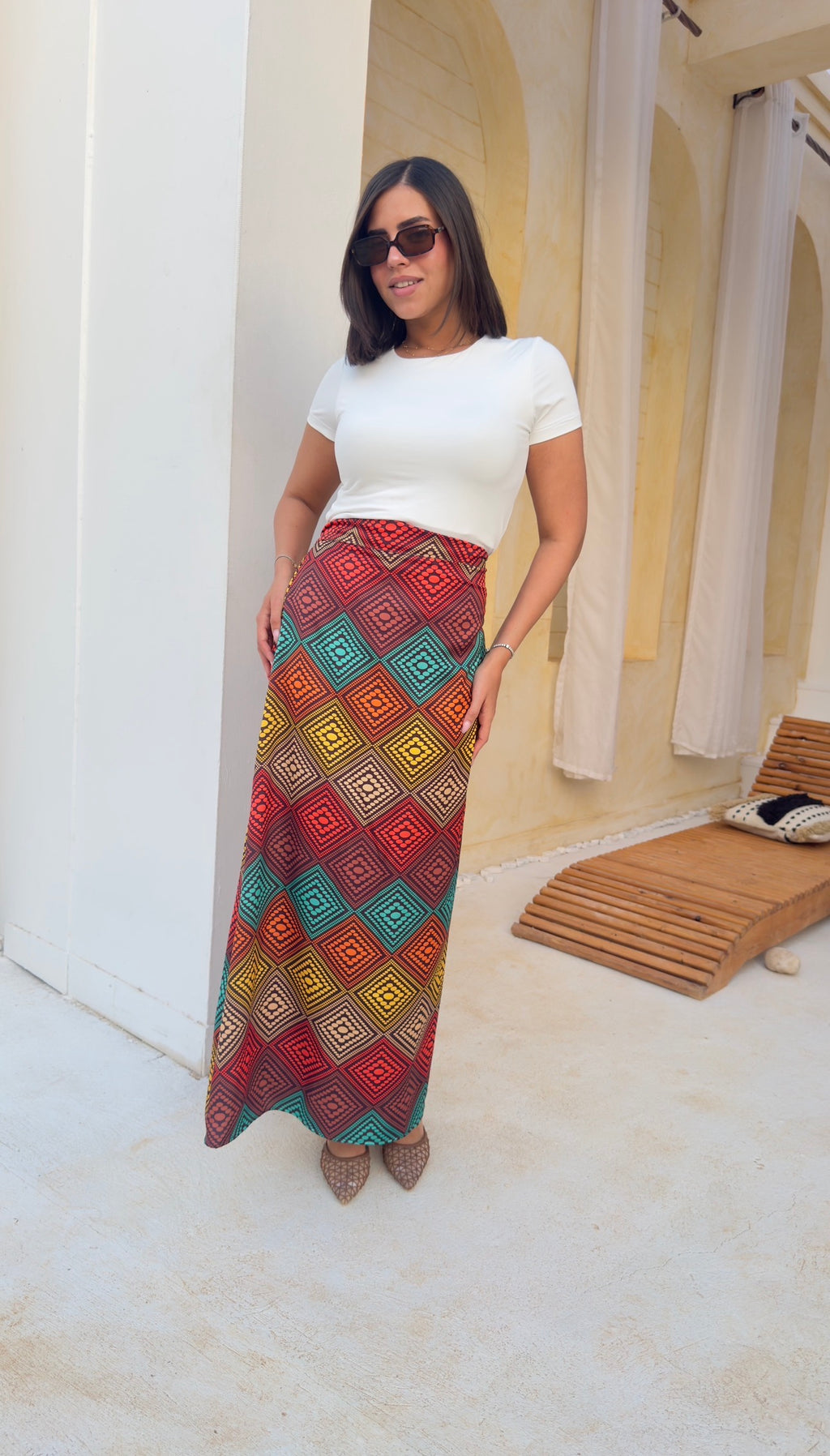 Boho Dots Wrap Skirt