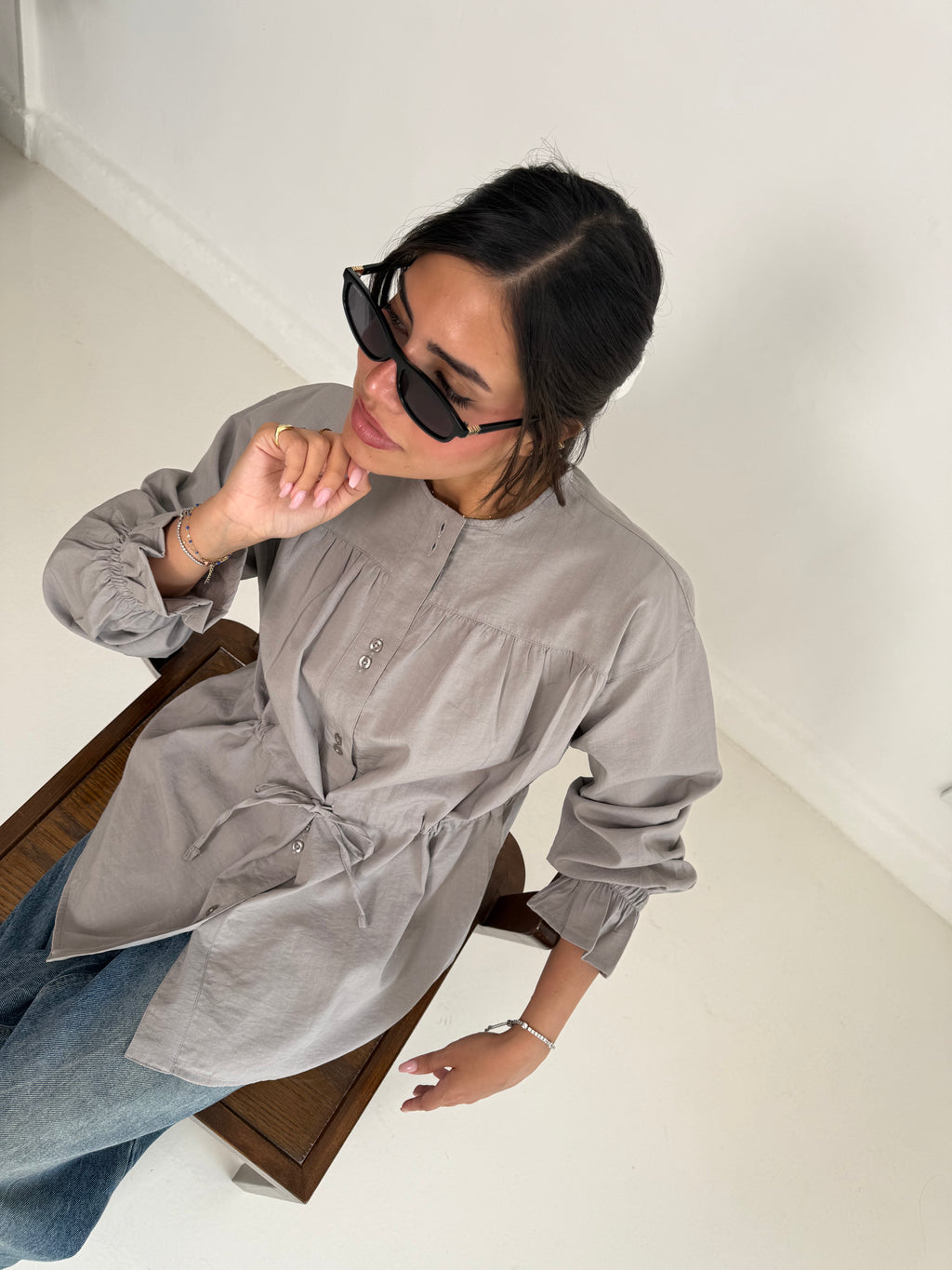 Contour Waisted Linen Shirt