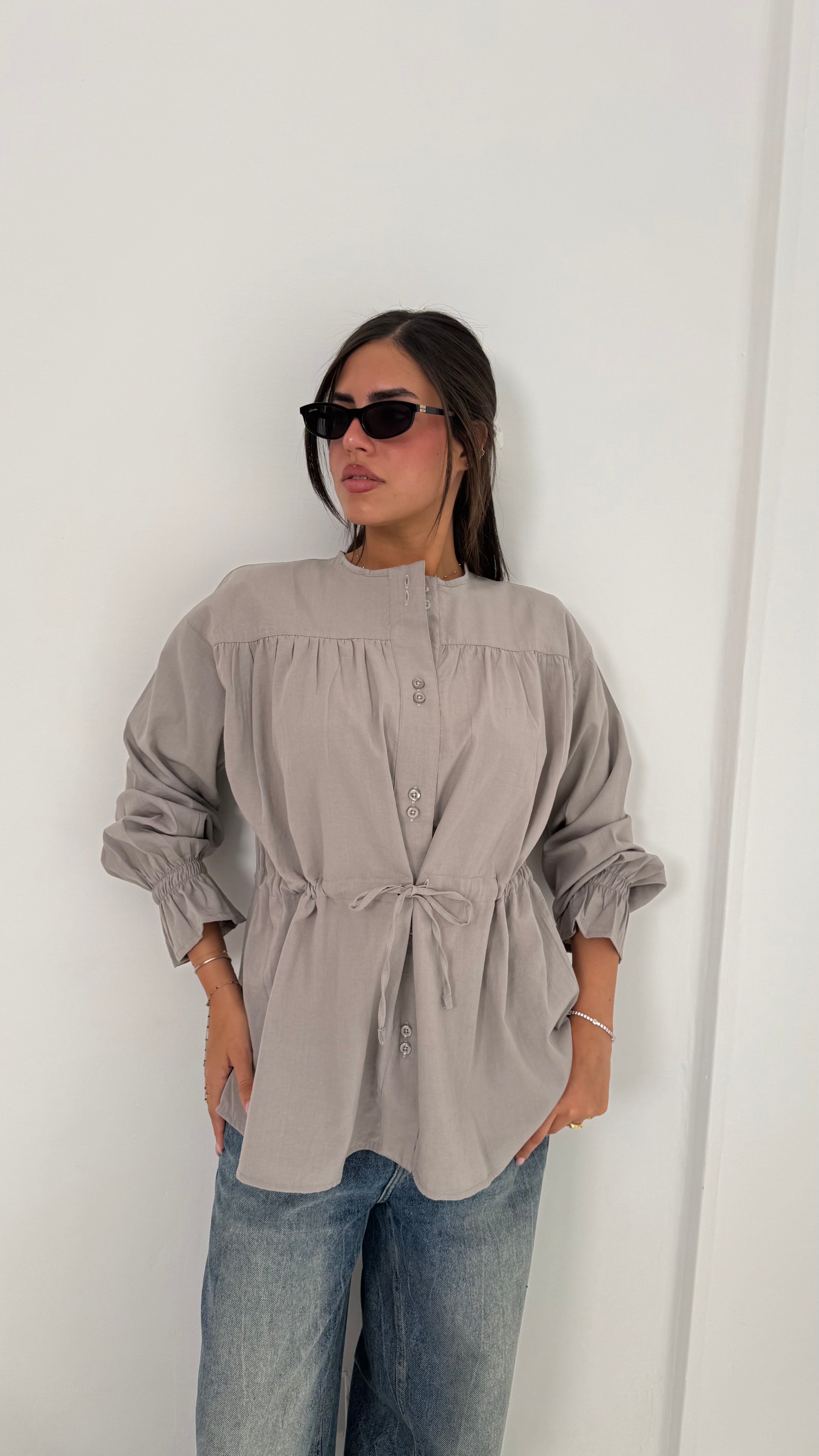 Contour Waisted Linen Shirt