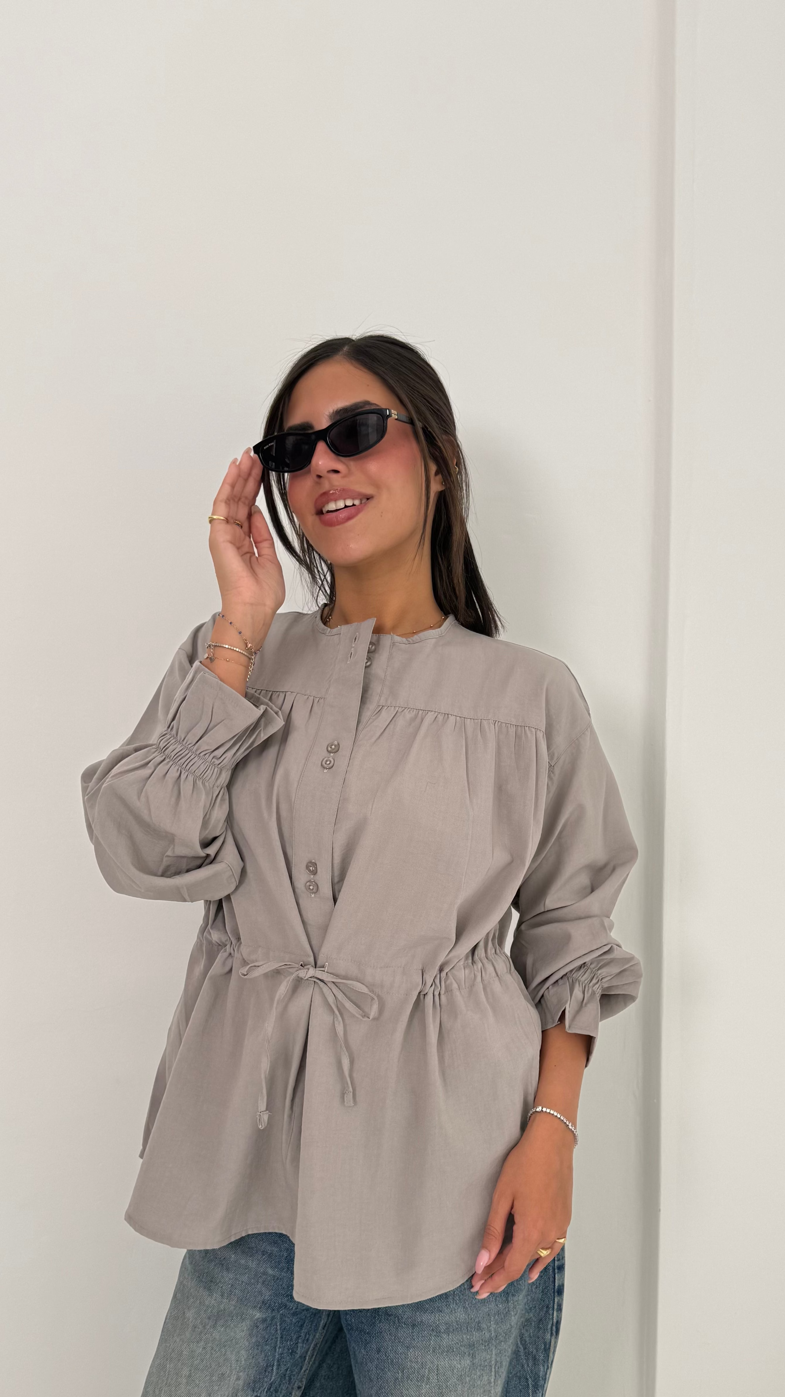 Contour Waisted Linen Shirt