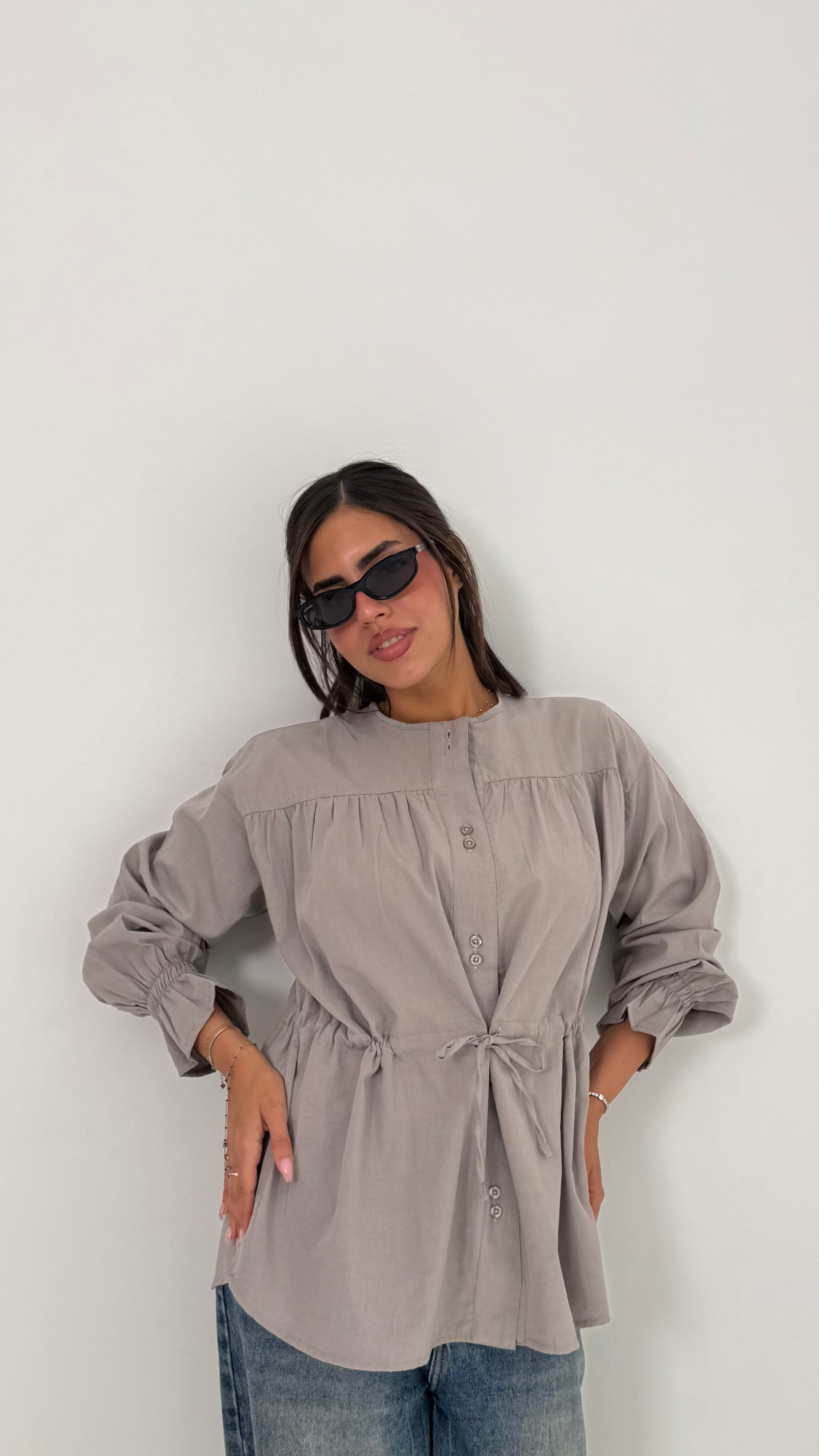 Contour Waisted Linen Shirt