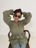 Contour Waisted Linen Shirt