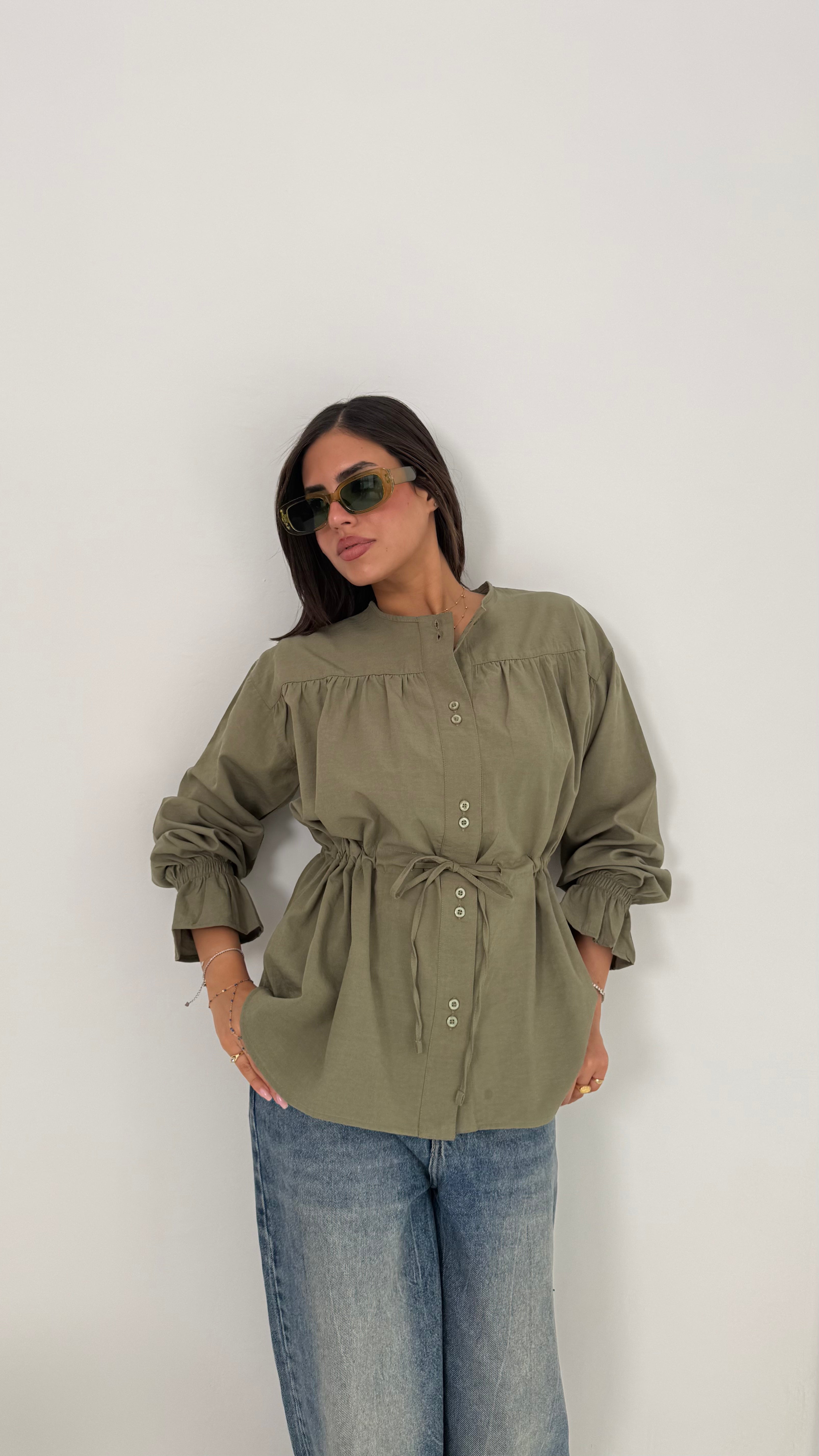 Contour Waisted Linen Shirt