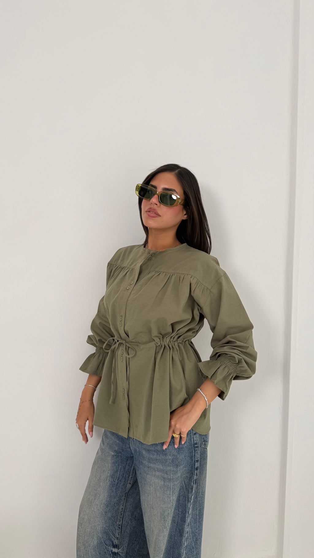 Contour Waisted Linen Shirt