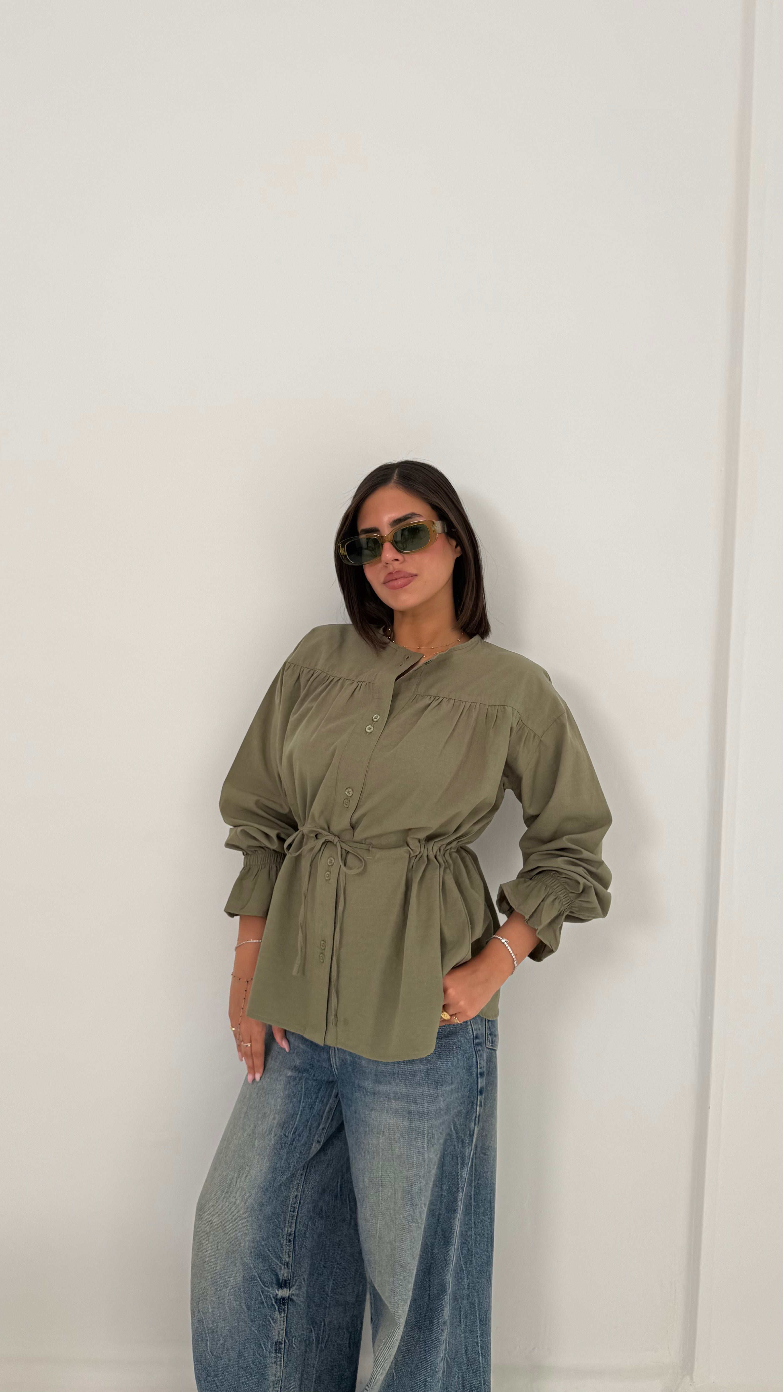 Contour Waisted Linen Shirt